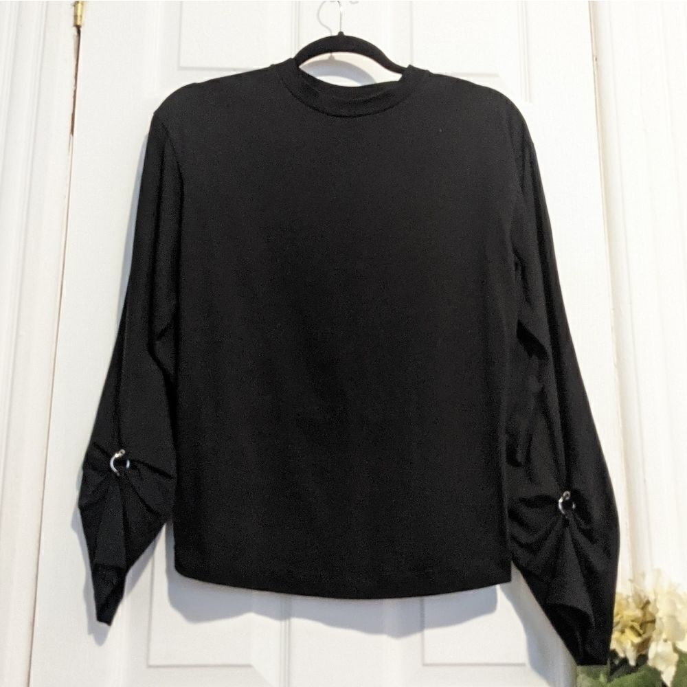 3.1 PHILLIP LIM Embellished Cotton Jersey Top - Picture 2 of 7